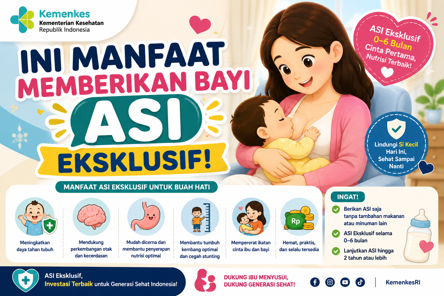 Ini Manfaat Memberikan Bayi ASI Eksklusif